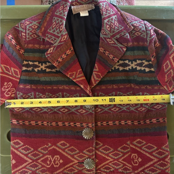 1990's Painted Pony Southwestern Tapestry Jacket // Women's Medium. - Picture 9 of 11